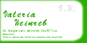 valeria weinreb business card